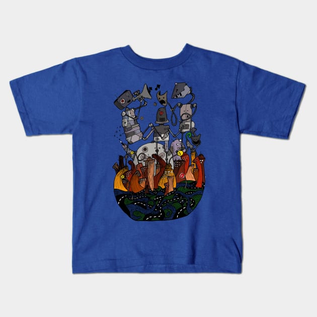 Robot Kids T-Shirt by LucyNuzit